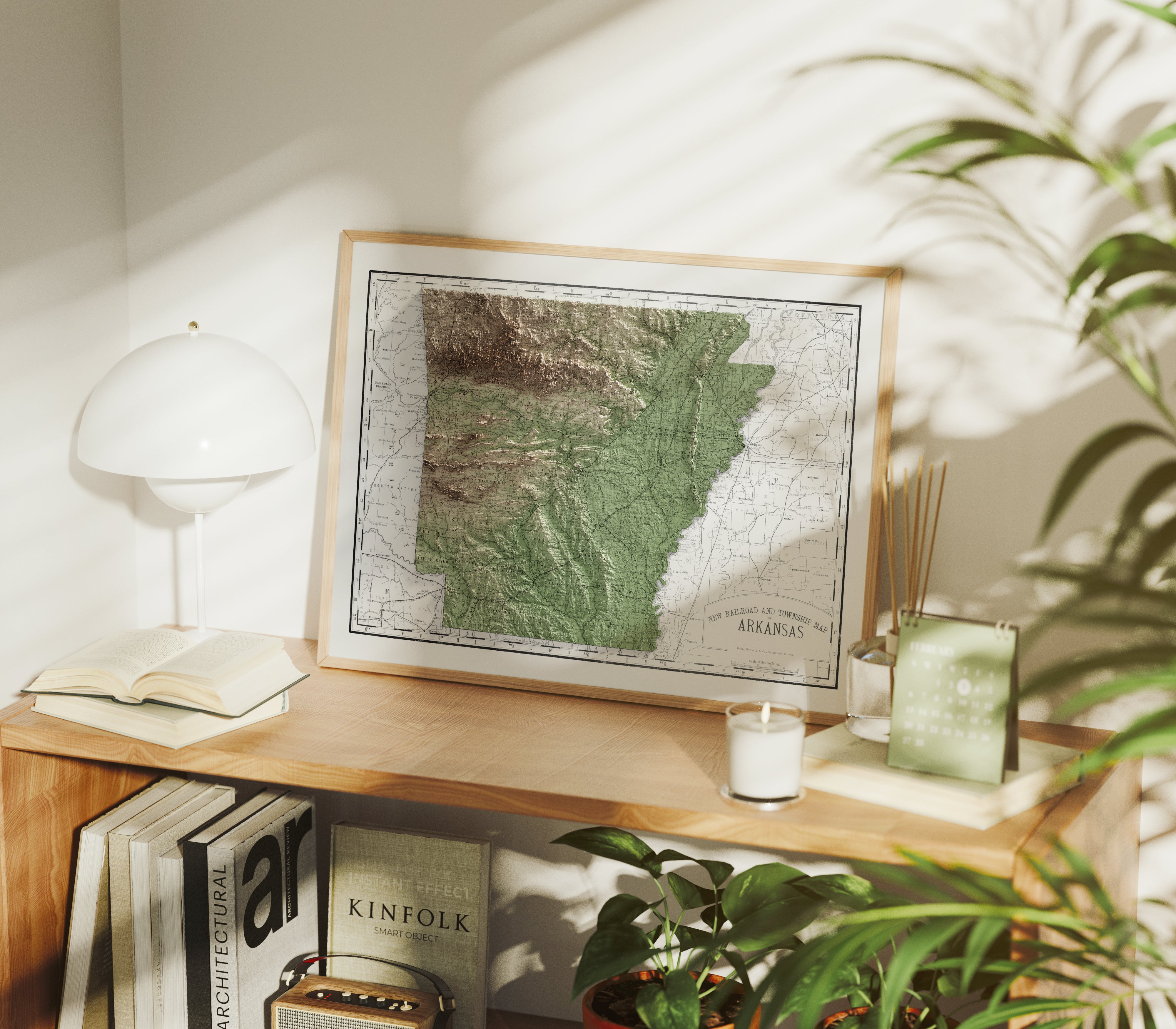 Arkansas Map Print – 1889 Vintage Edition