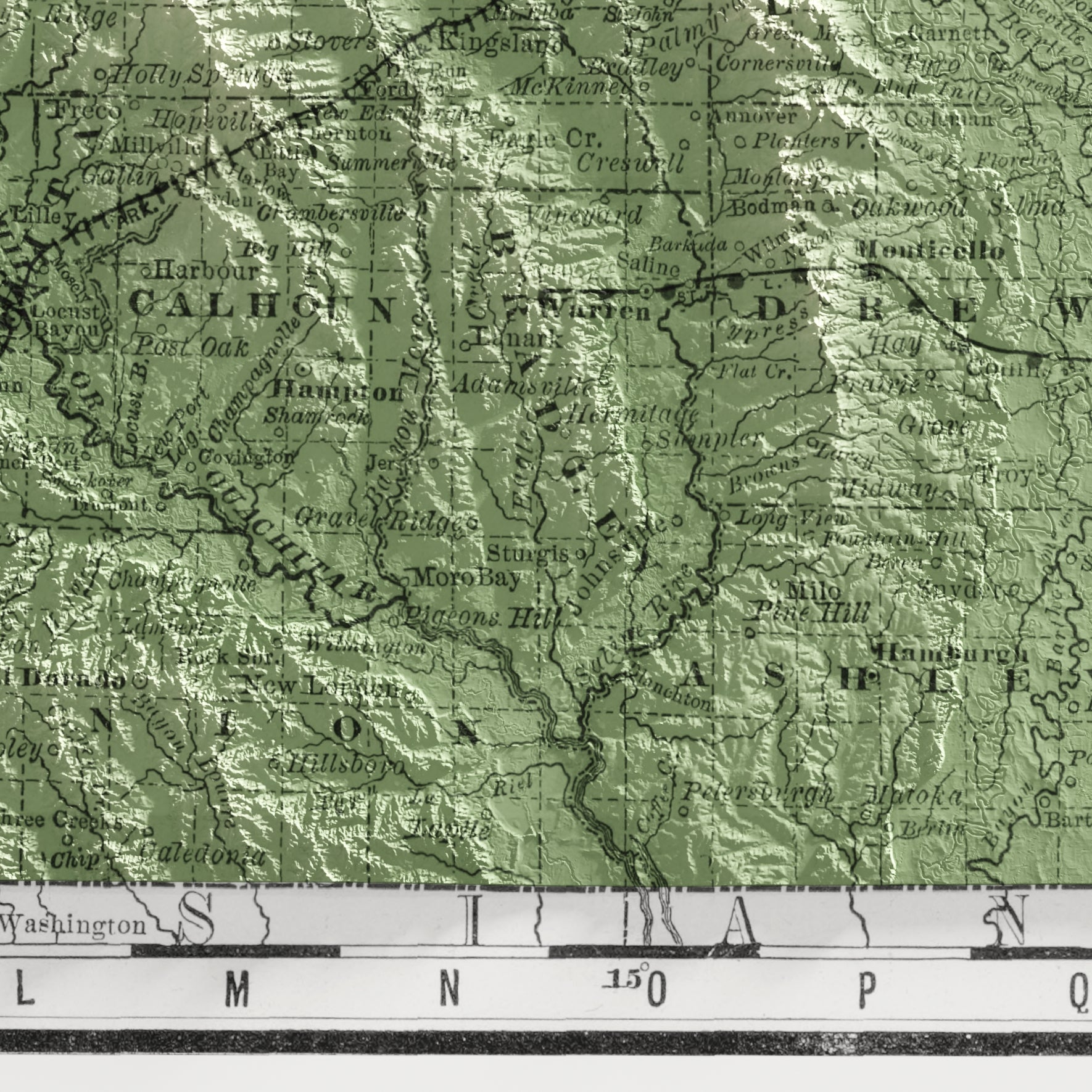 Arkansas Map Print – 1889 Vintage Edition