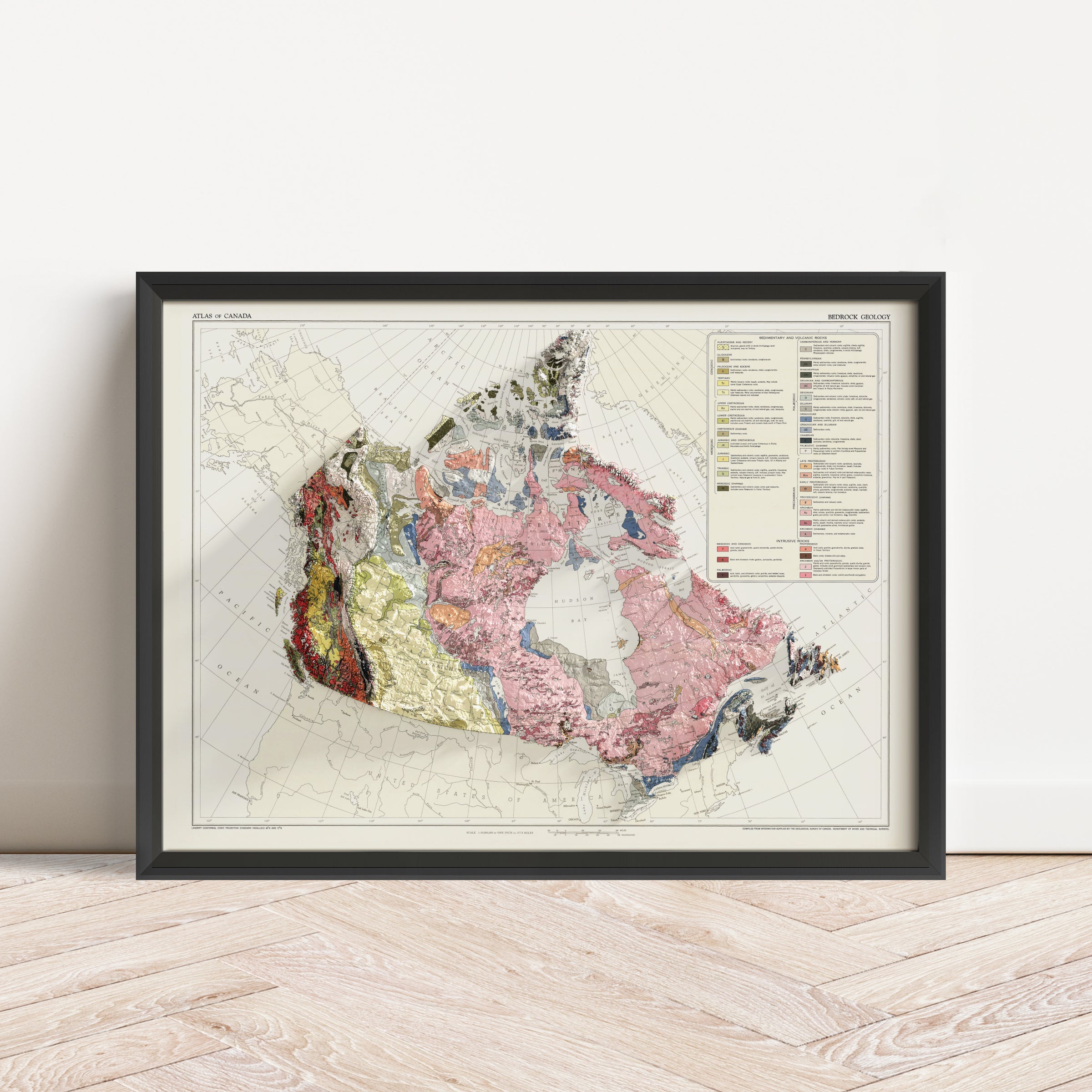 Canada Geological Map – 1956 Vintage Wall Art