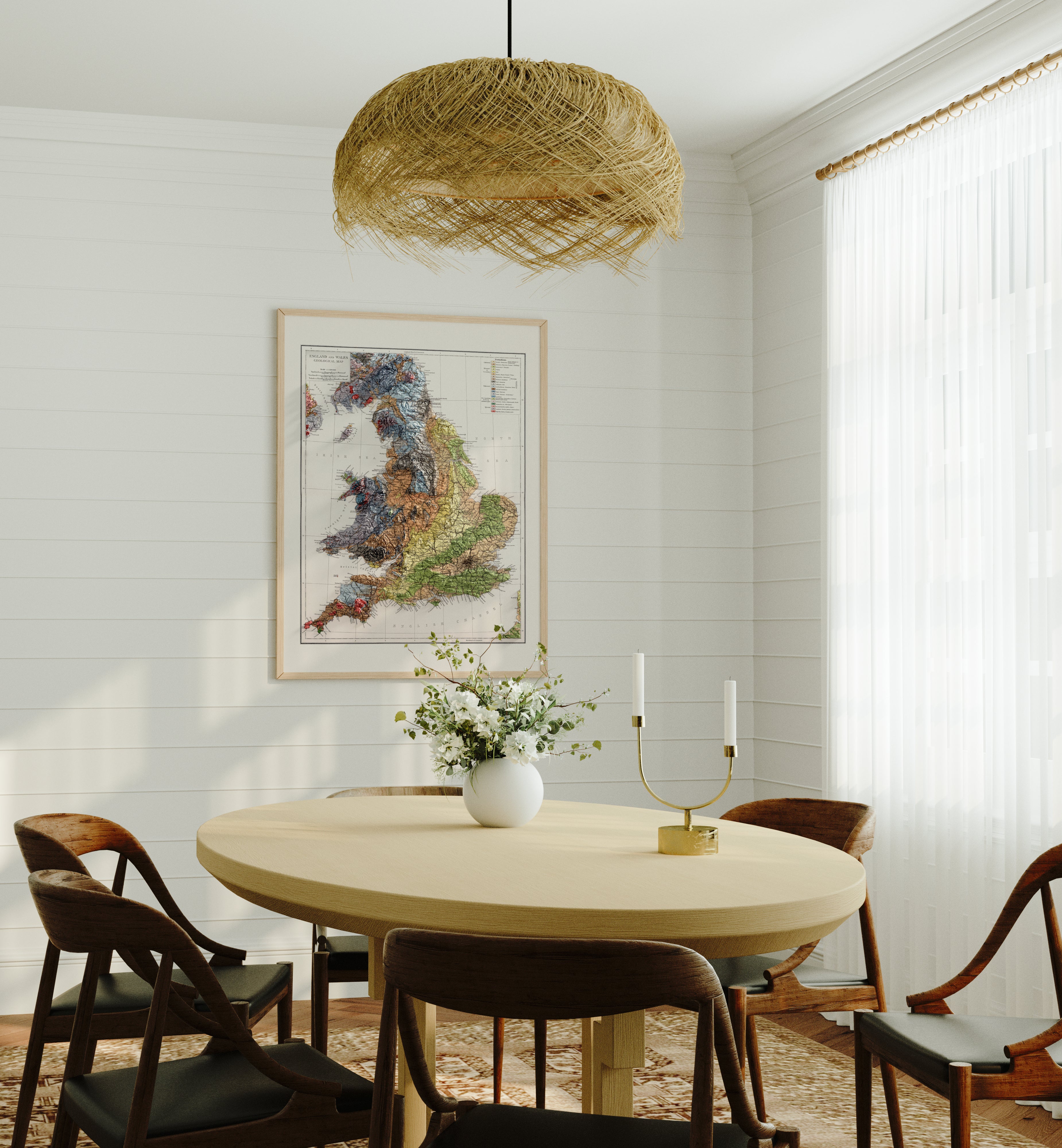 England & Wales Geological Map Print – 1900 Vintage Edition