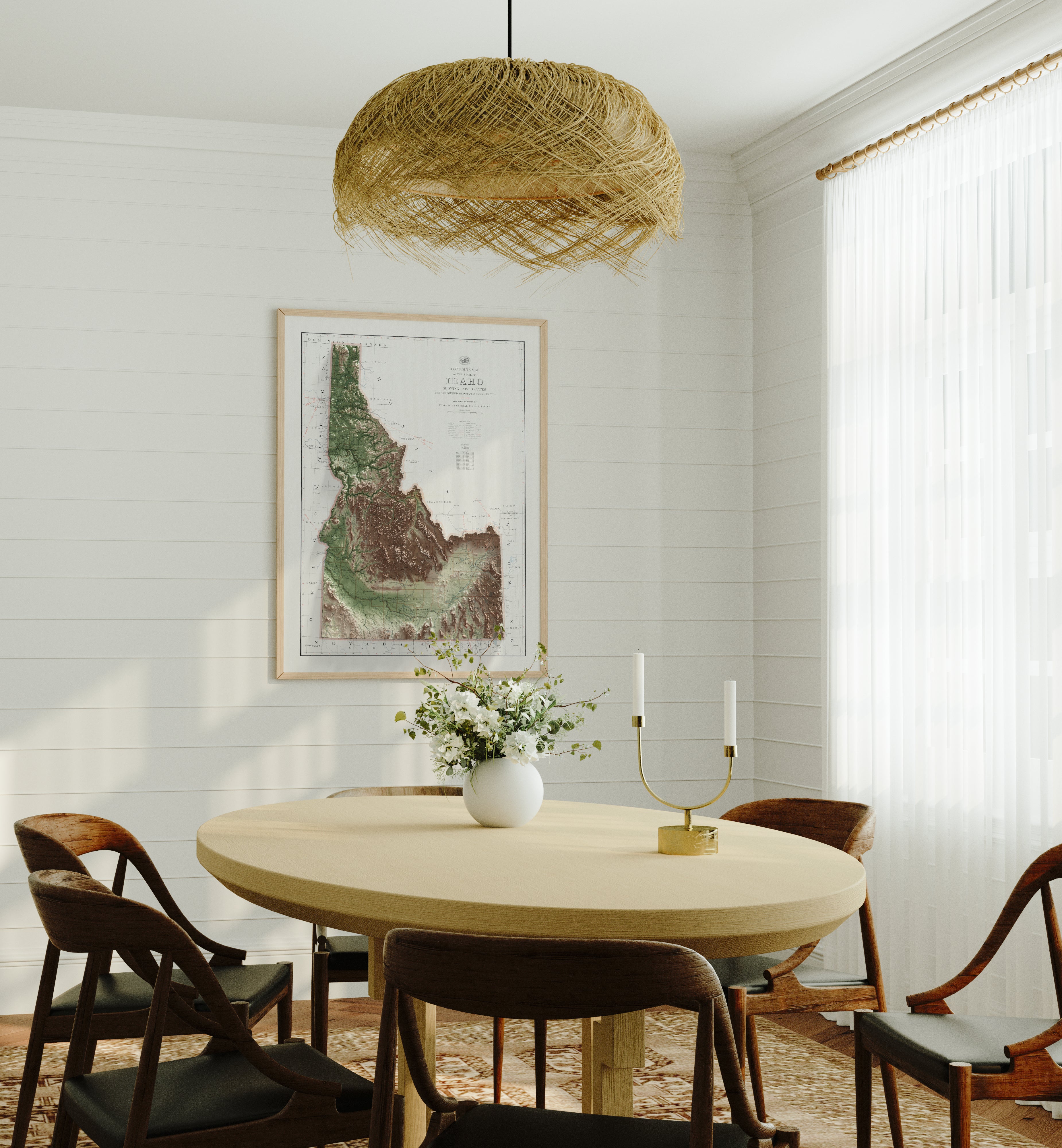 Idaho Vintage Map Print – 1938 Relief Edition