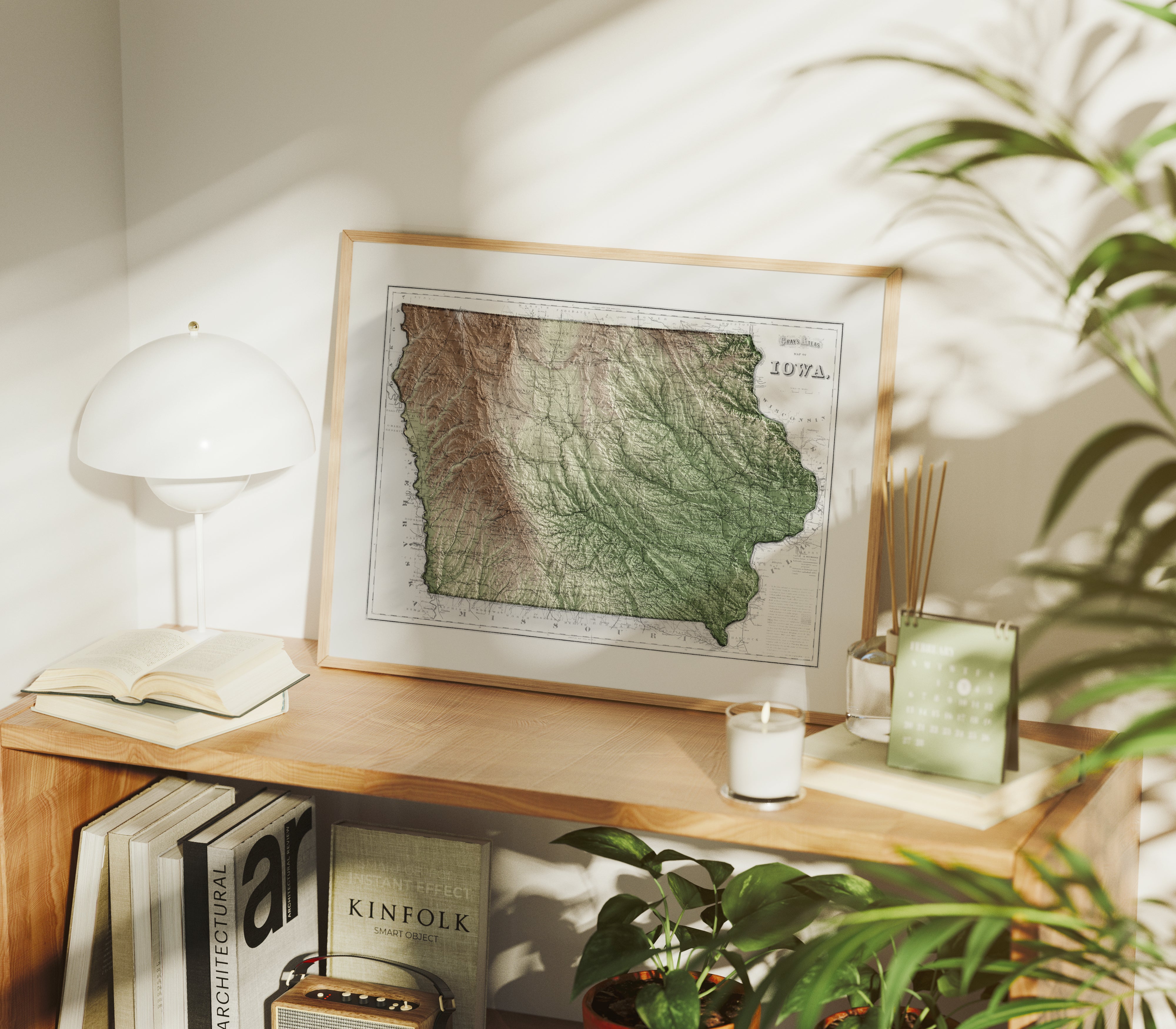 Iowa Map Print – 1874 Vintage Edition