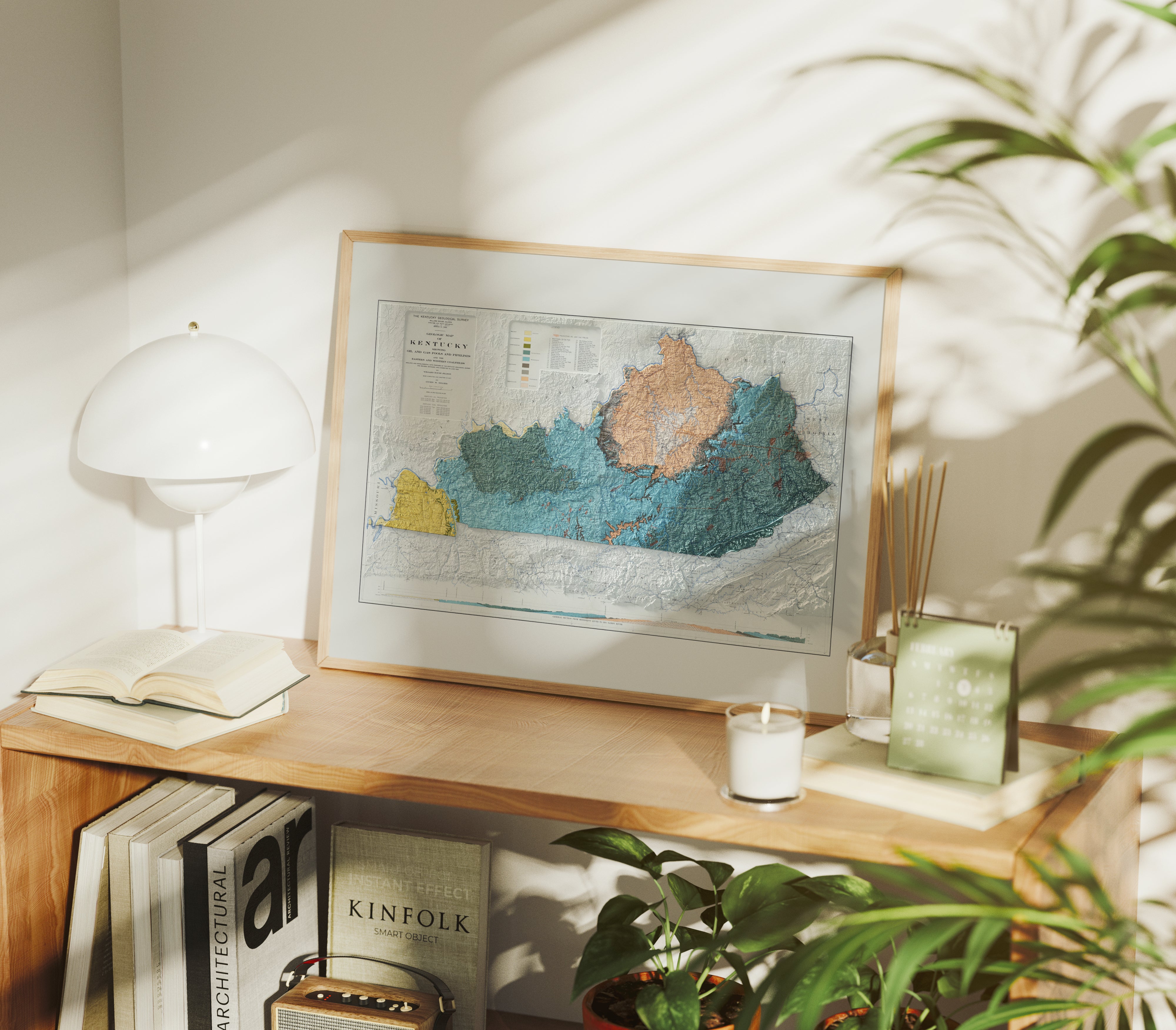 Kentucky Map Print – 1920 Vintage Edition