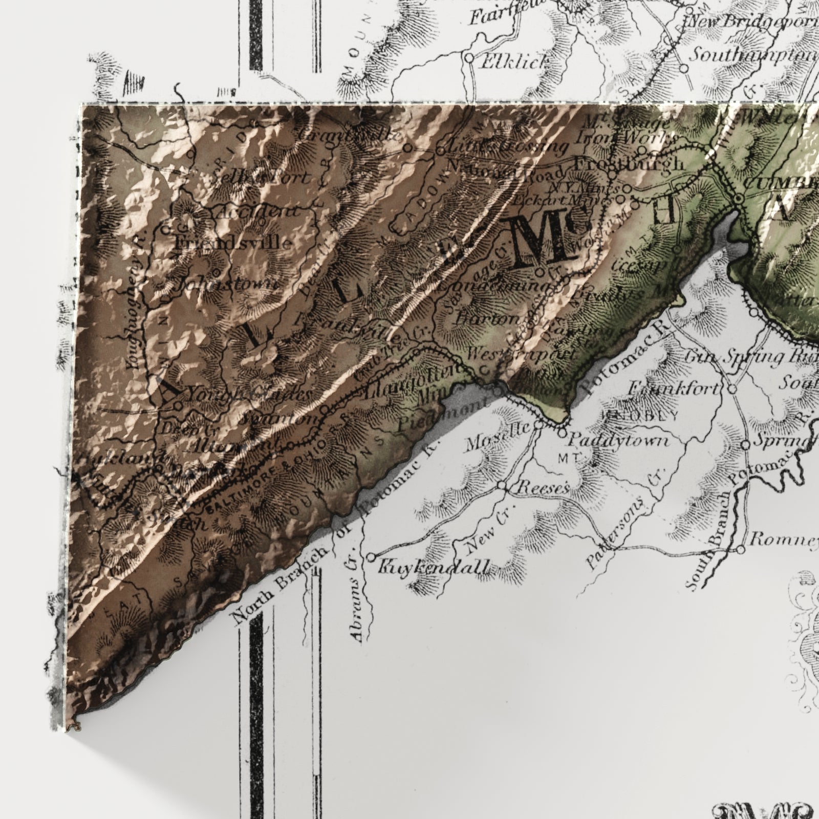 Maryland Map Print – 1873 Vintage Edition