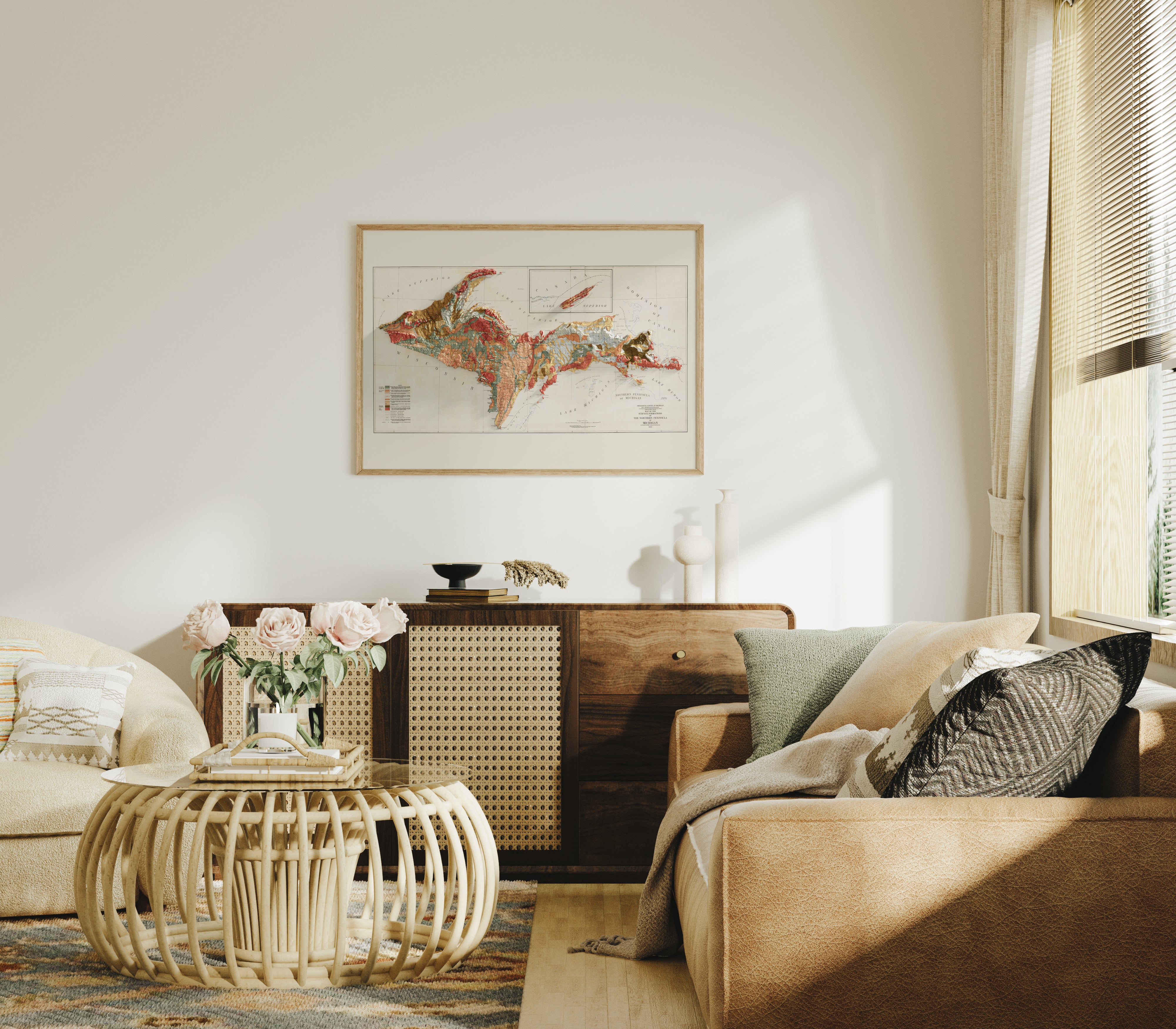 Michigan Upper Peninsula Geological Map Print – 1911 Vintage Edition