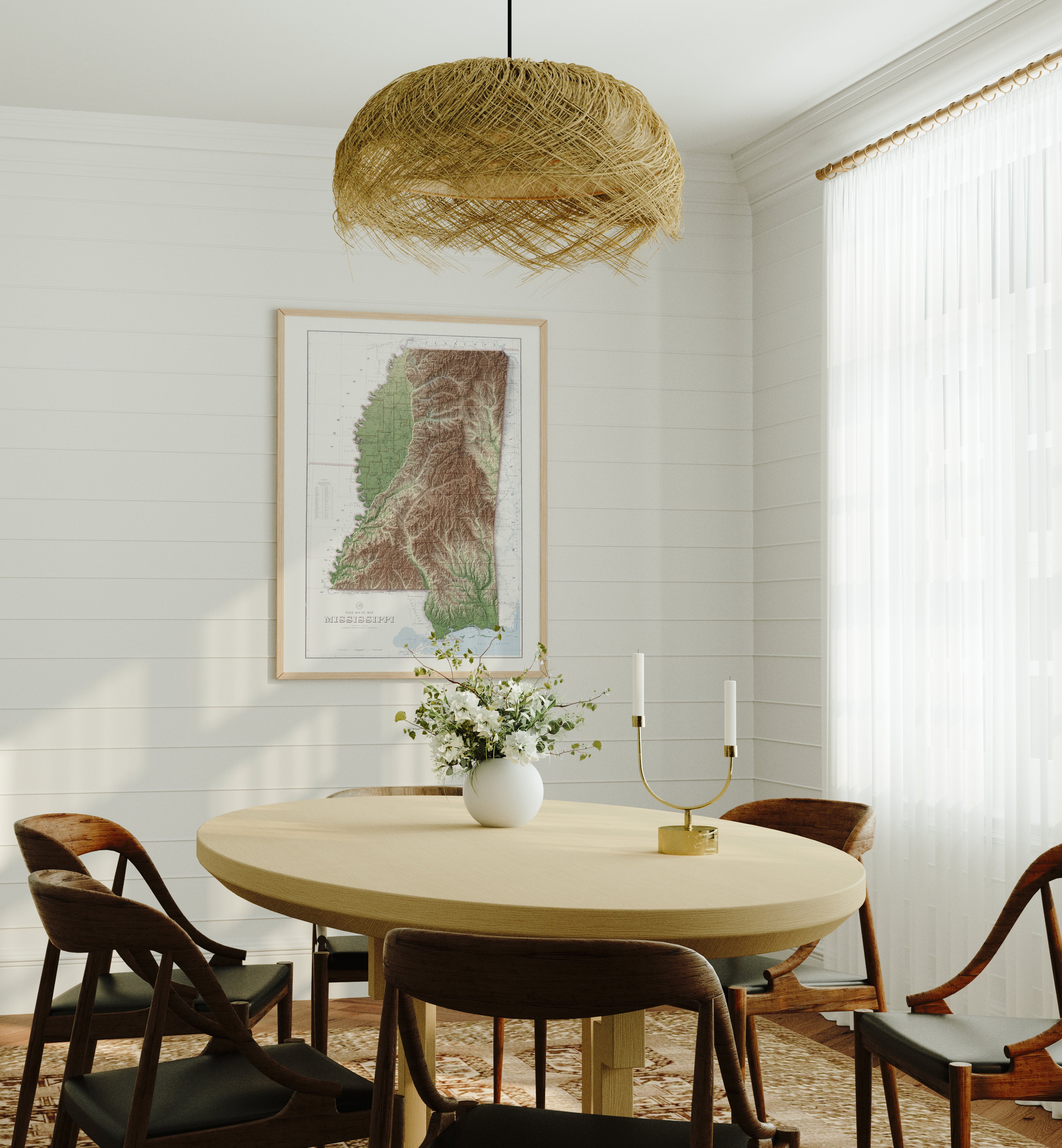 Mississippi Map Print – 1959 Vintage Edition