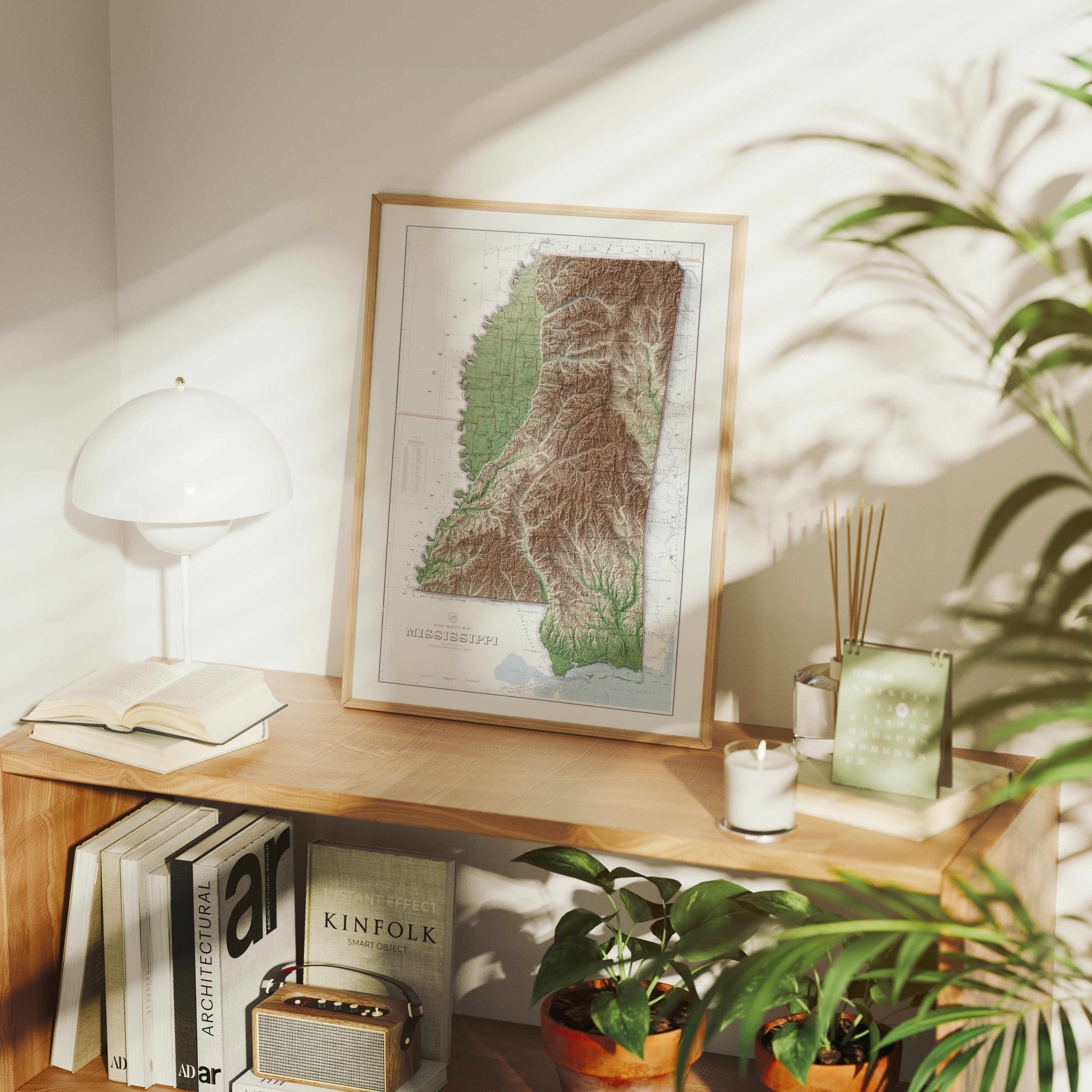 Mississippi Map Print – 1959 Vintage Edition