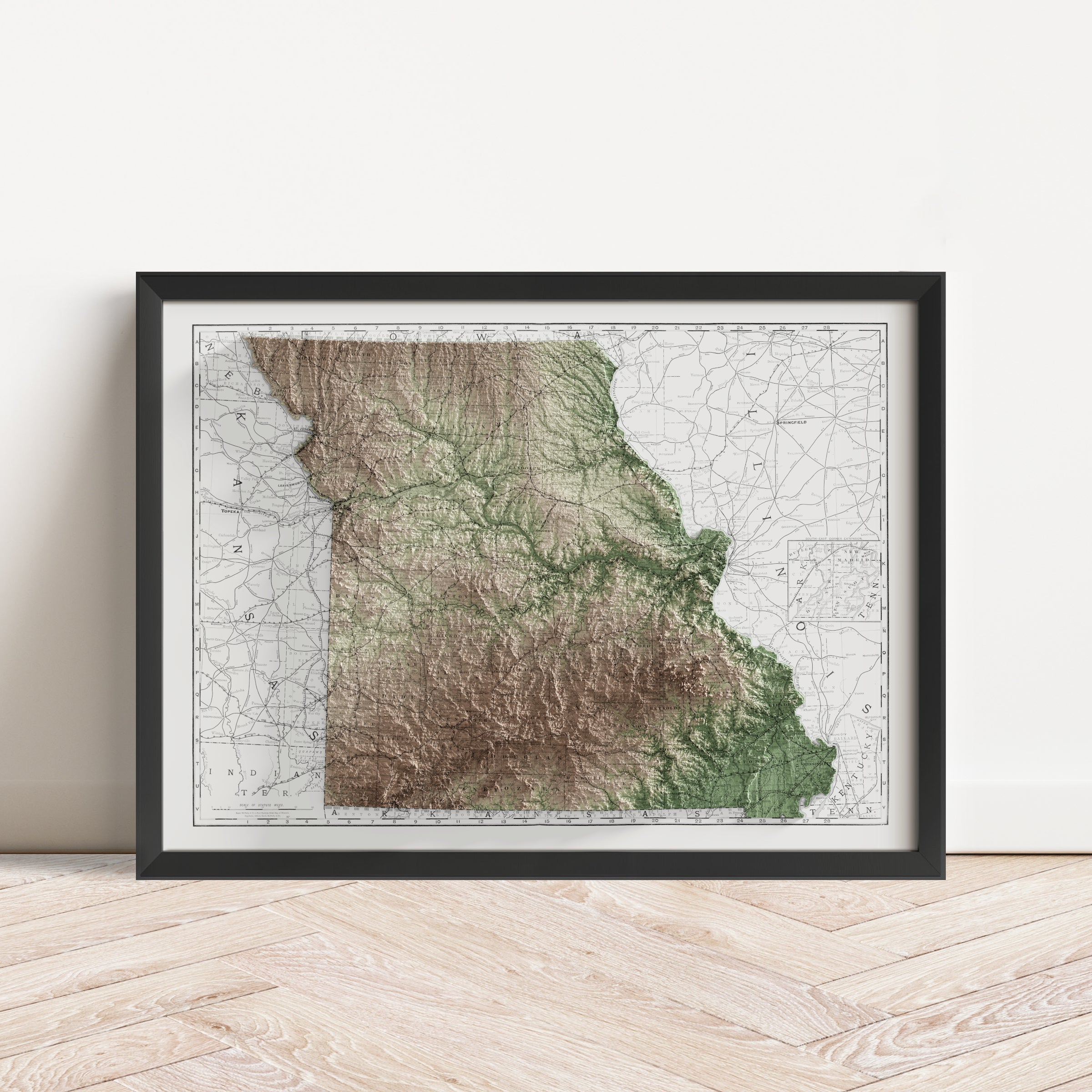 Missouri Map Print – 1889 Vintage Edition