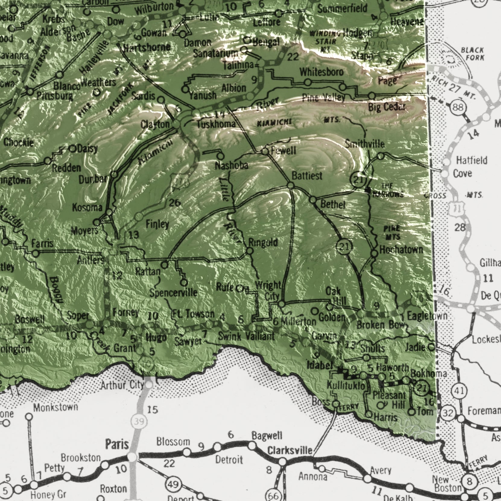 Oklahoma Map Print – 1931 Vintage Edition