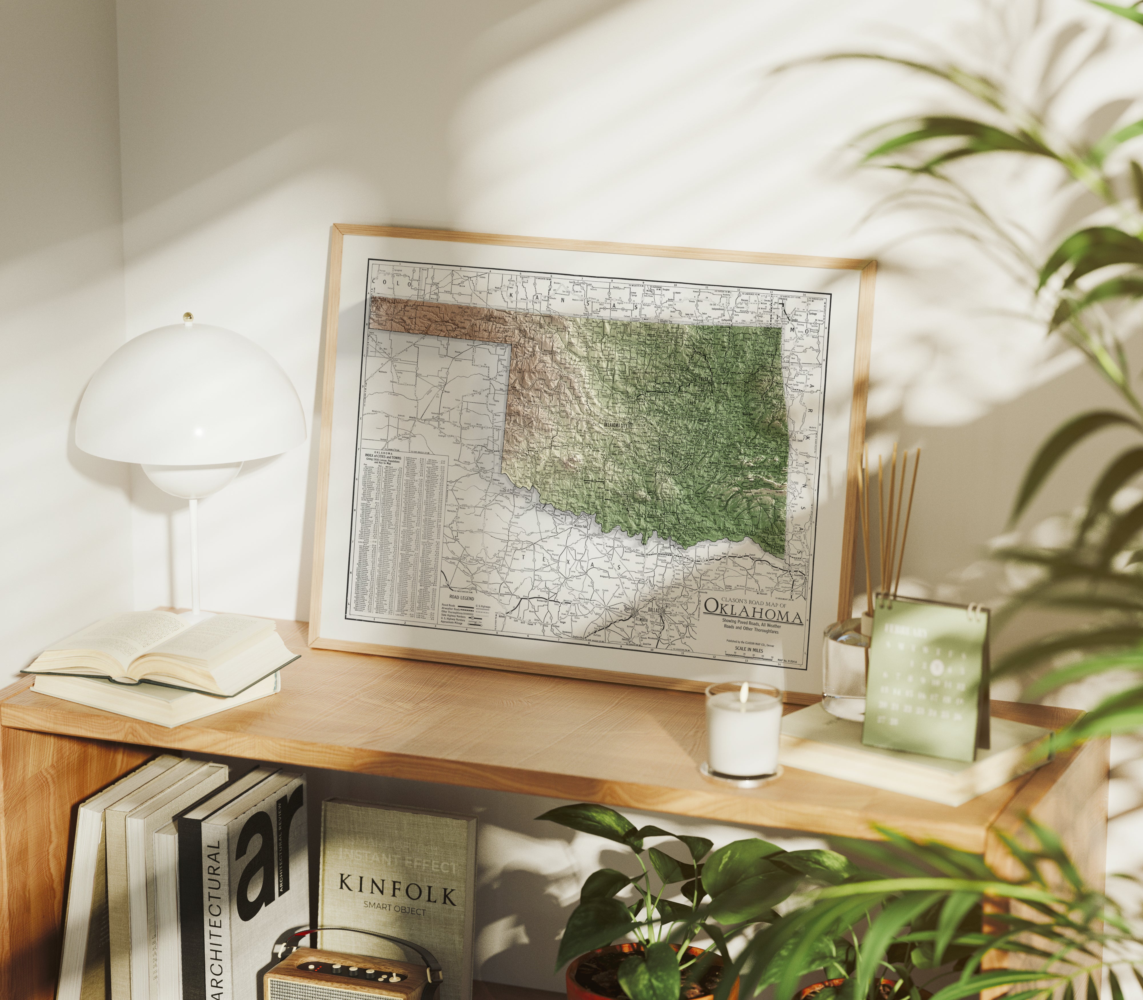 Oklahoma Map Print – 1931 Vintage Edition