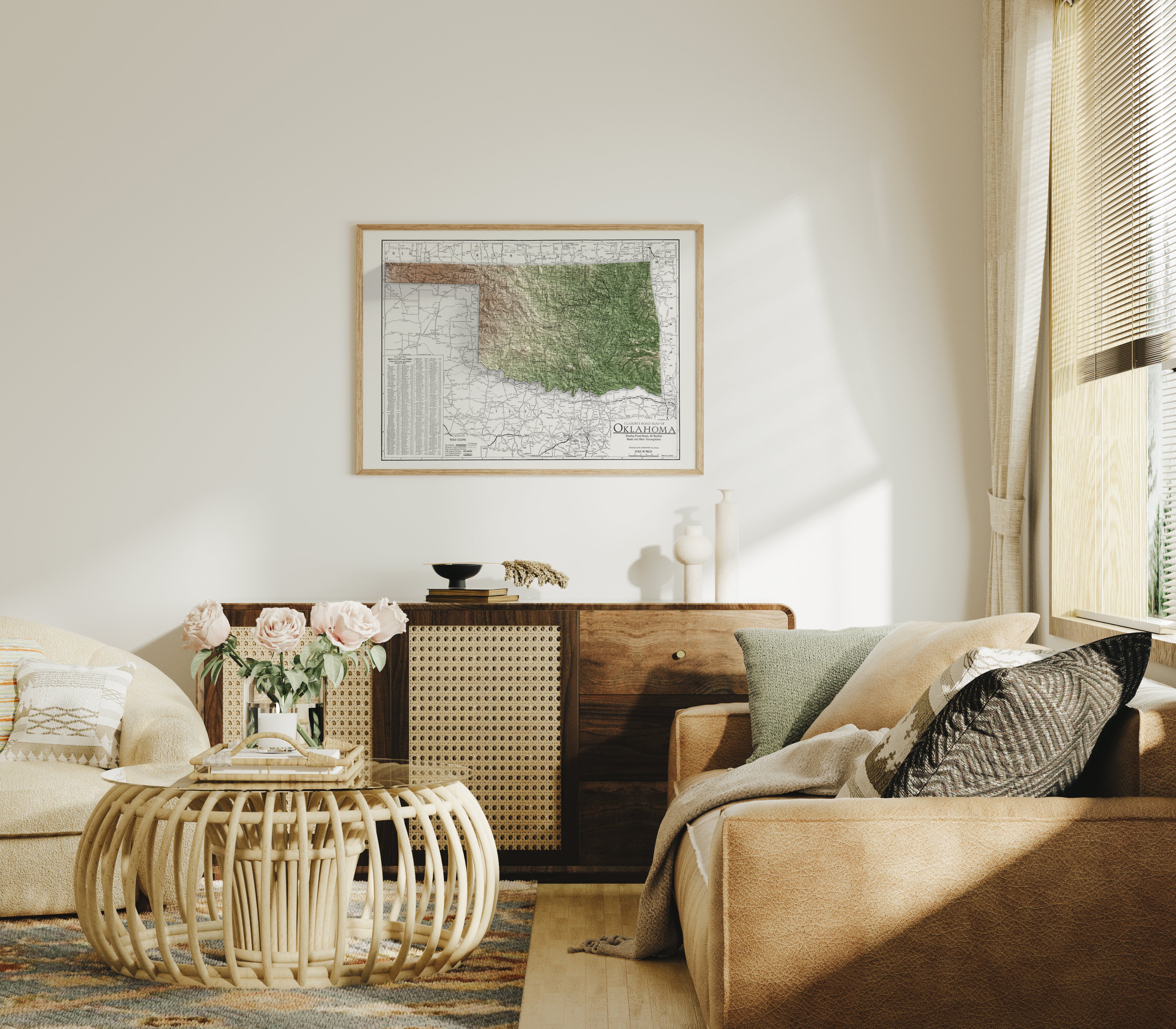 Oklahoma Map Print – 1931 Vintage Edition