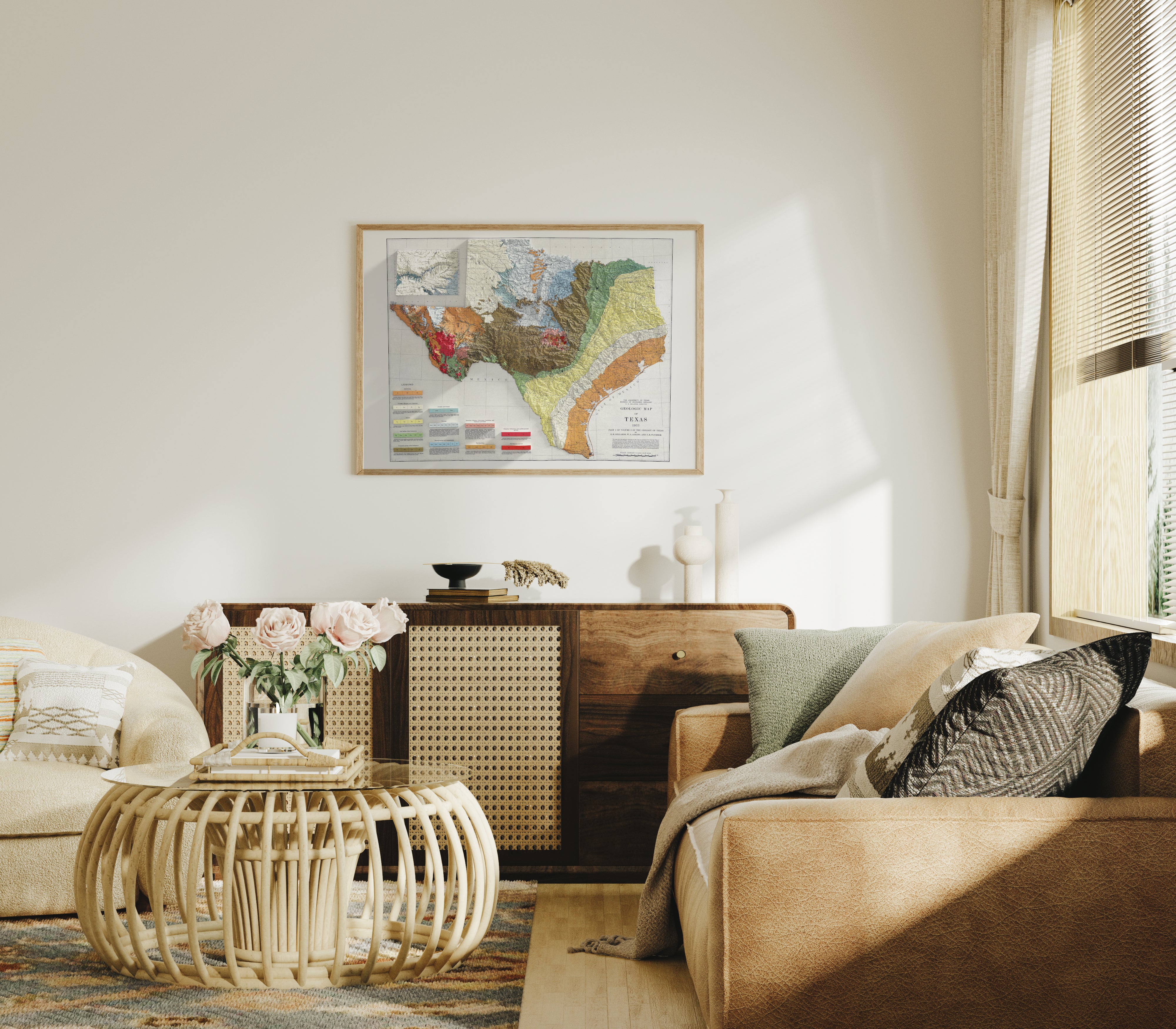 Texas Geological Map Print – 1933 Vintage Edition