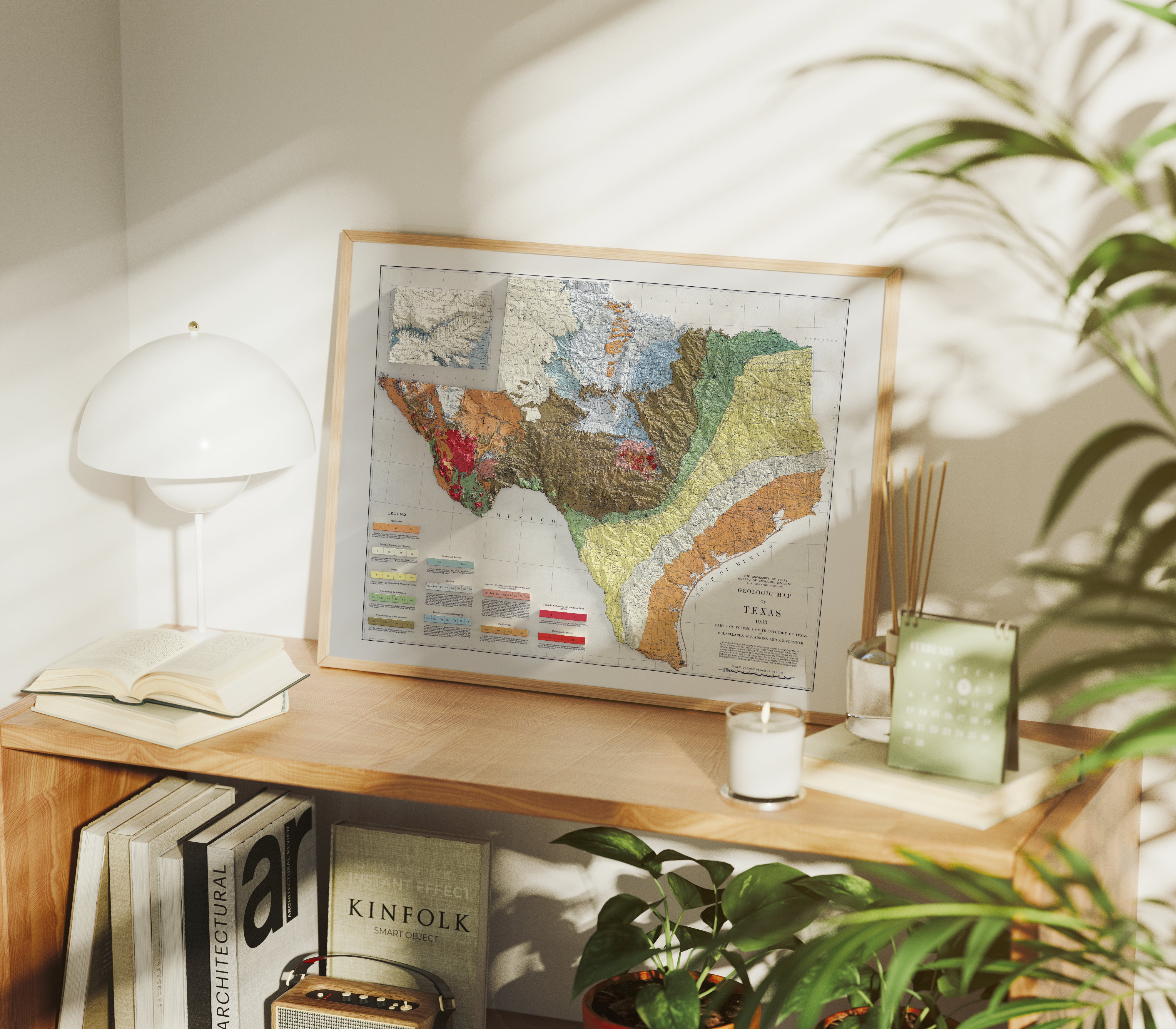 Texas Geological Map Print – 1933 Vintage Edition