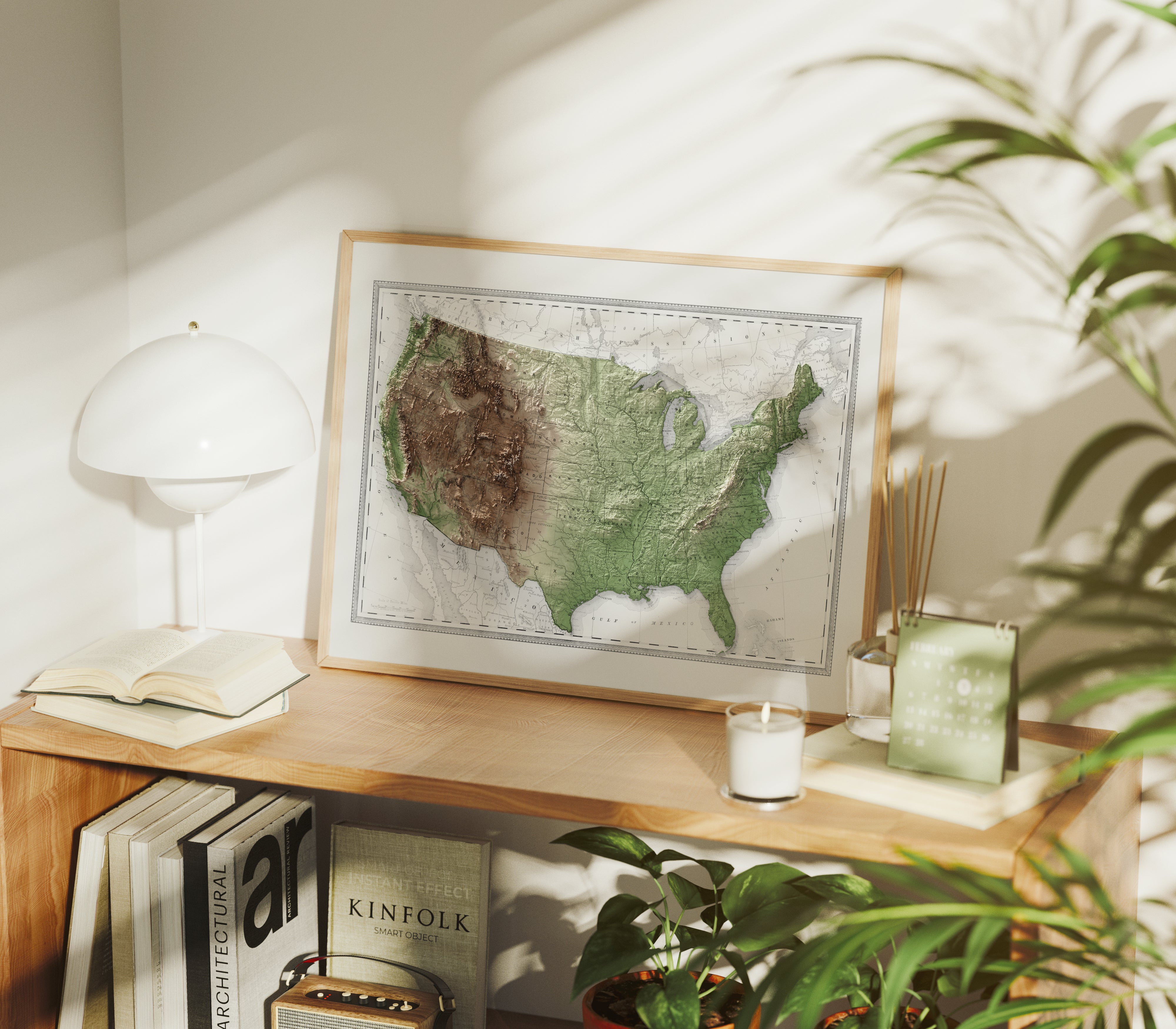 United States Map Print – 1889 Vintage Edition