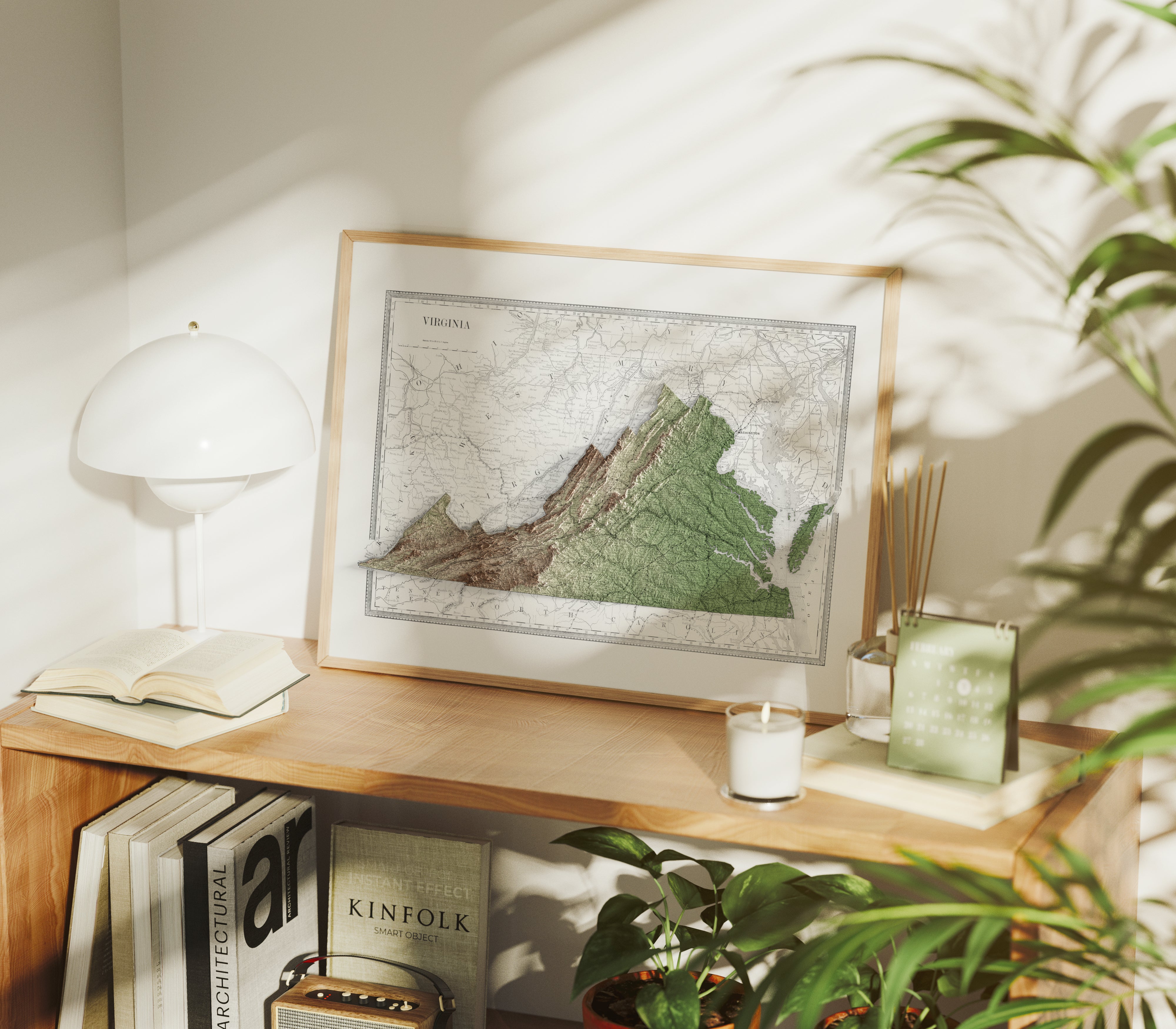 Virginia Map Print – 1889 Vintage Edition