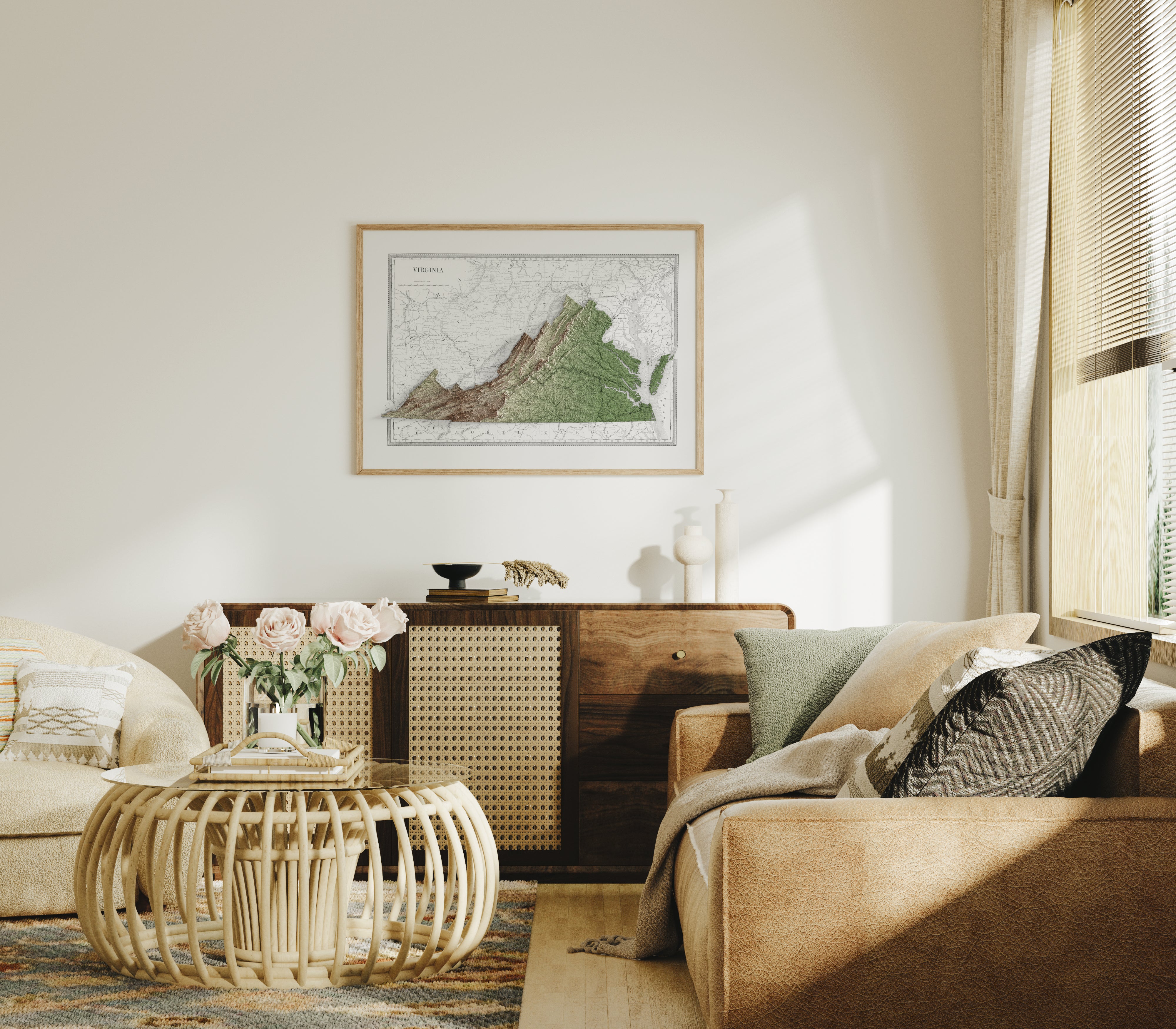 Virginia Map Print – 1889 Vintage Edition