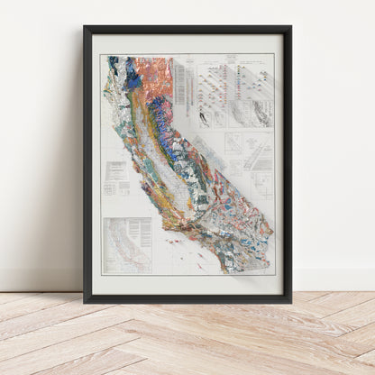 California Geological Map Print – 1938 Vintage Edition