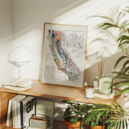 California Geological Map Print – 1938 Vintage Edition