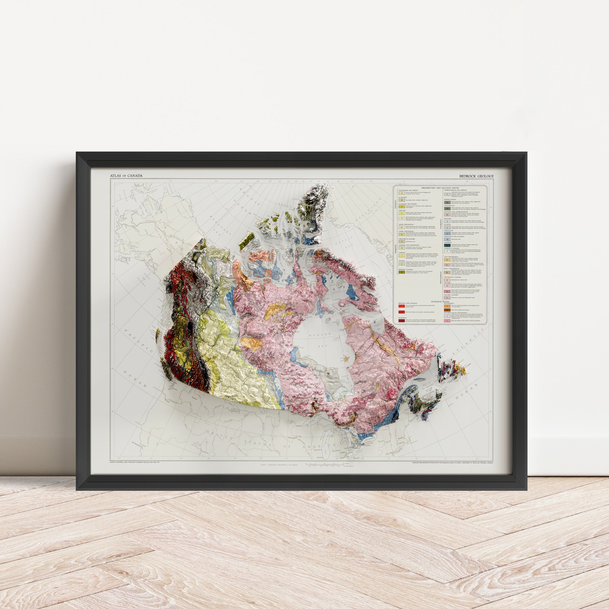 Canada Geological Map – 1956 Vintage Wall Art