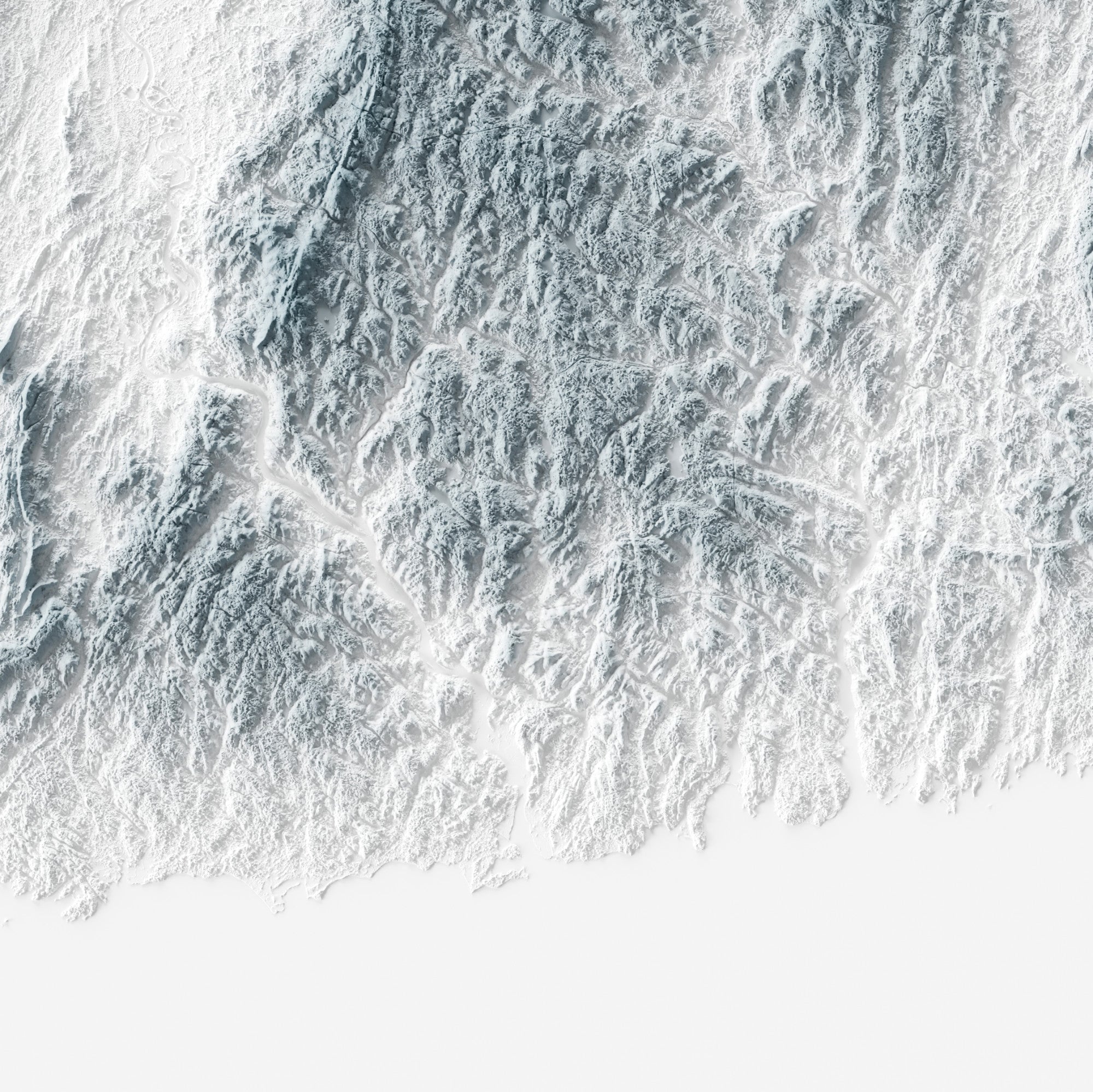 Close-up of minimalist topographic map poster of the US State of Connecticut