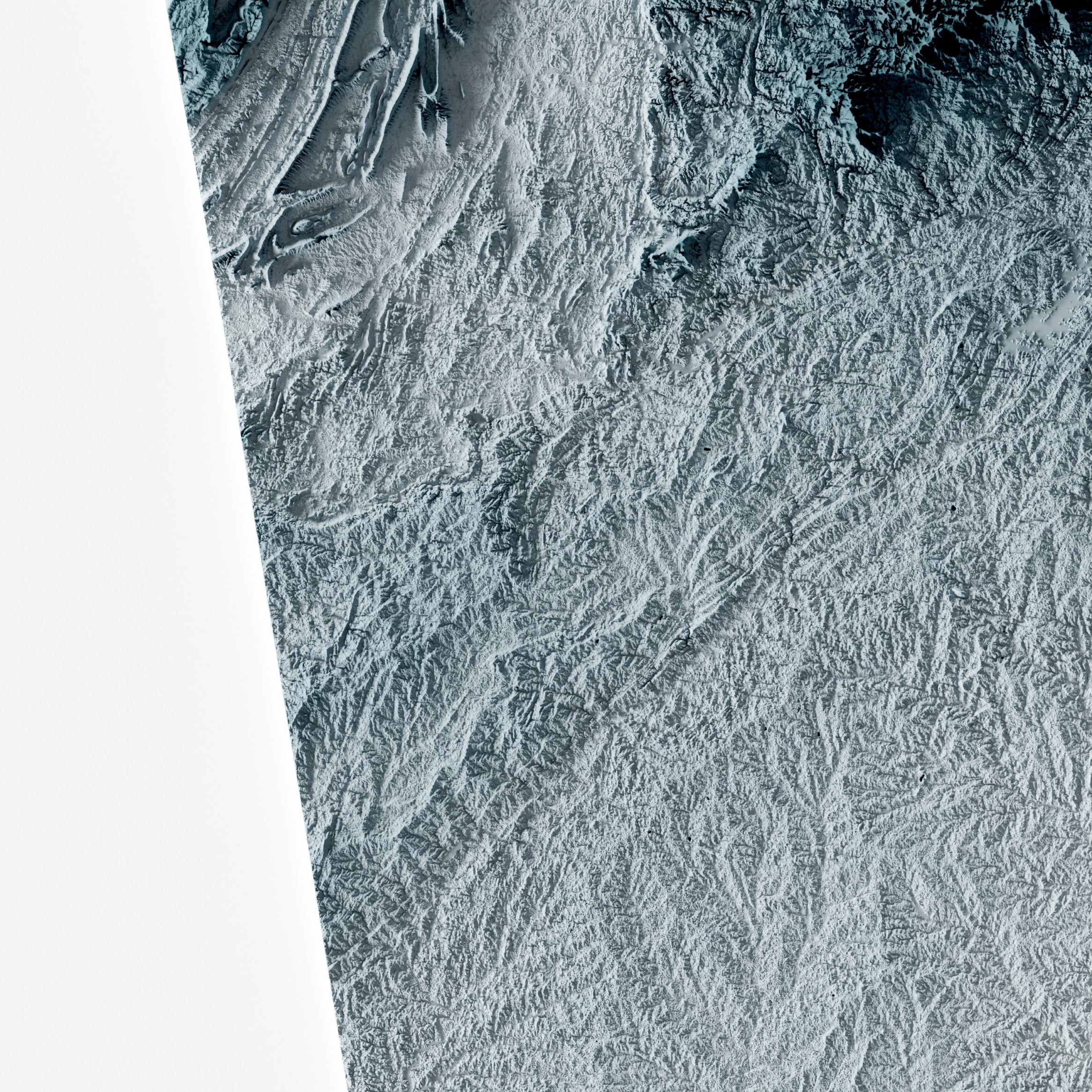Close-up of minimalist topographic map poster of the US State of Georgia