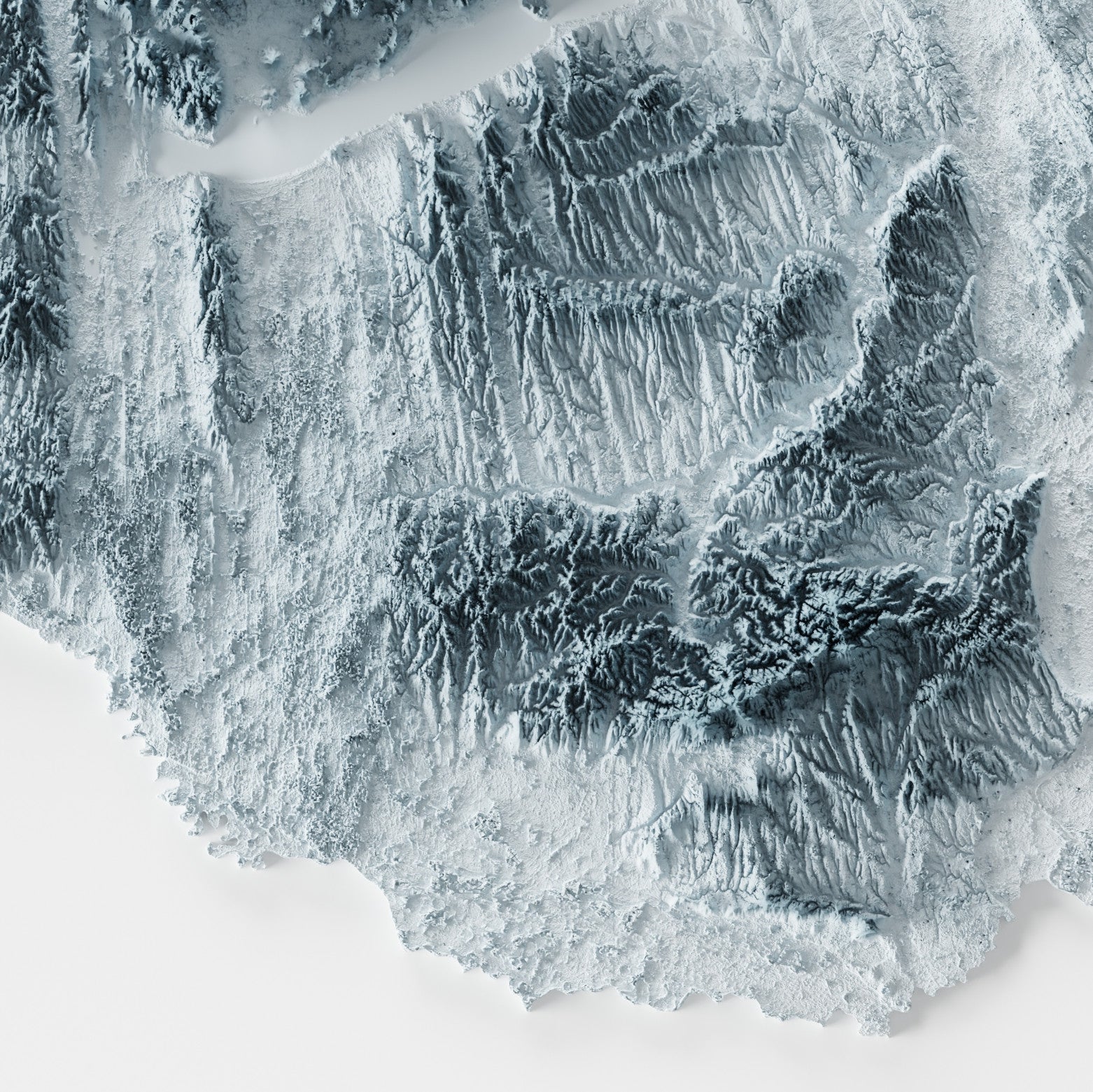 Hungary Map Print – Minimalist Elevation Design (White Style)