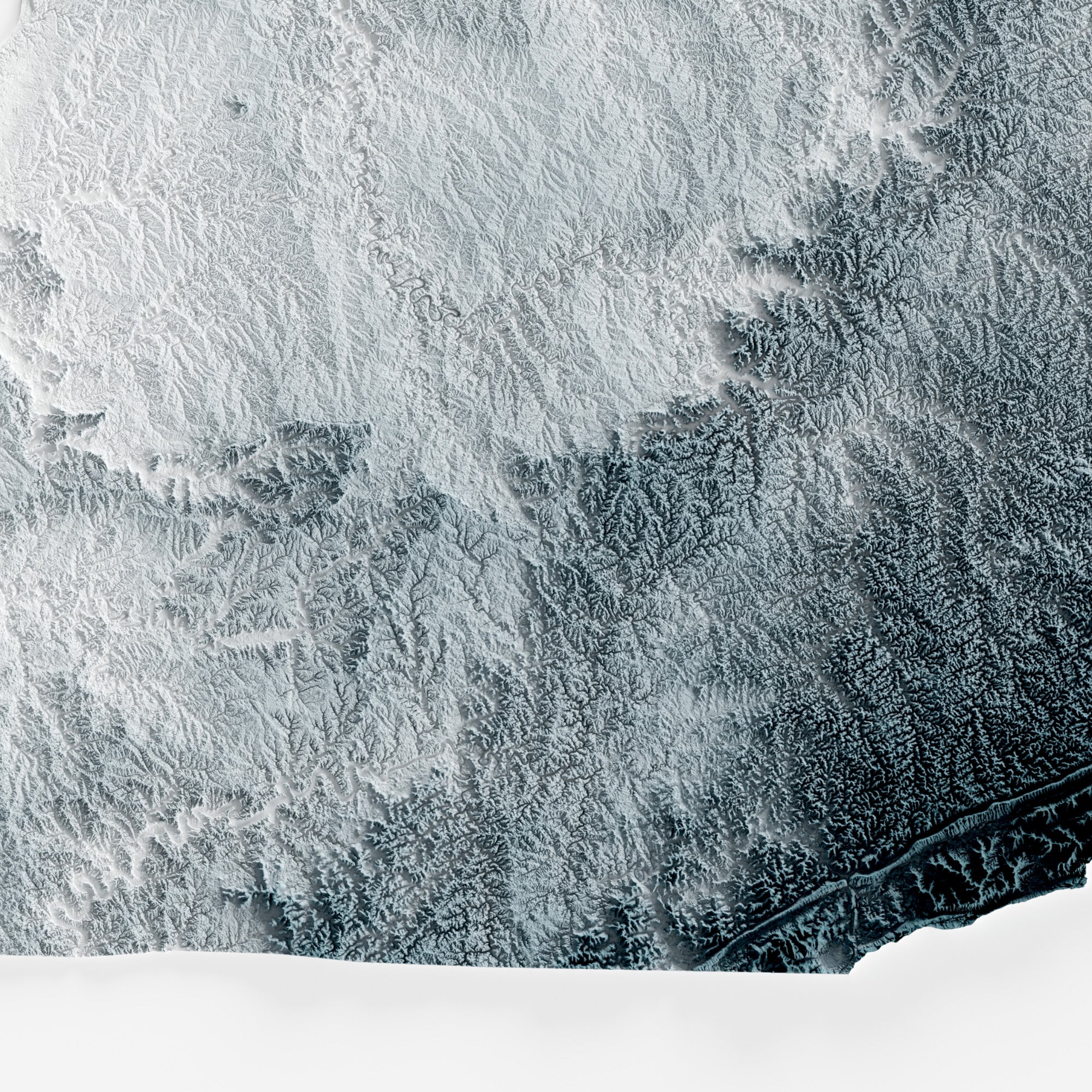 Close-up of minimalist topographic map poster of the US State of Montana