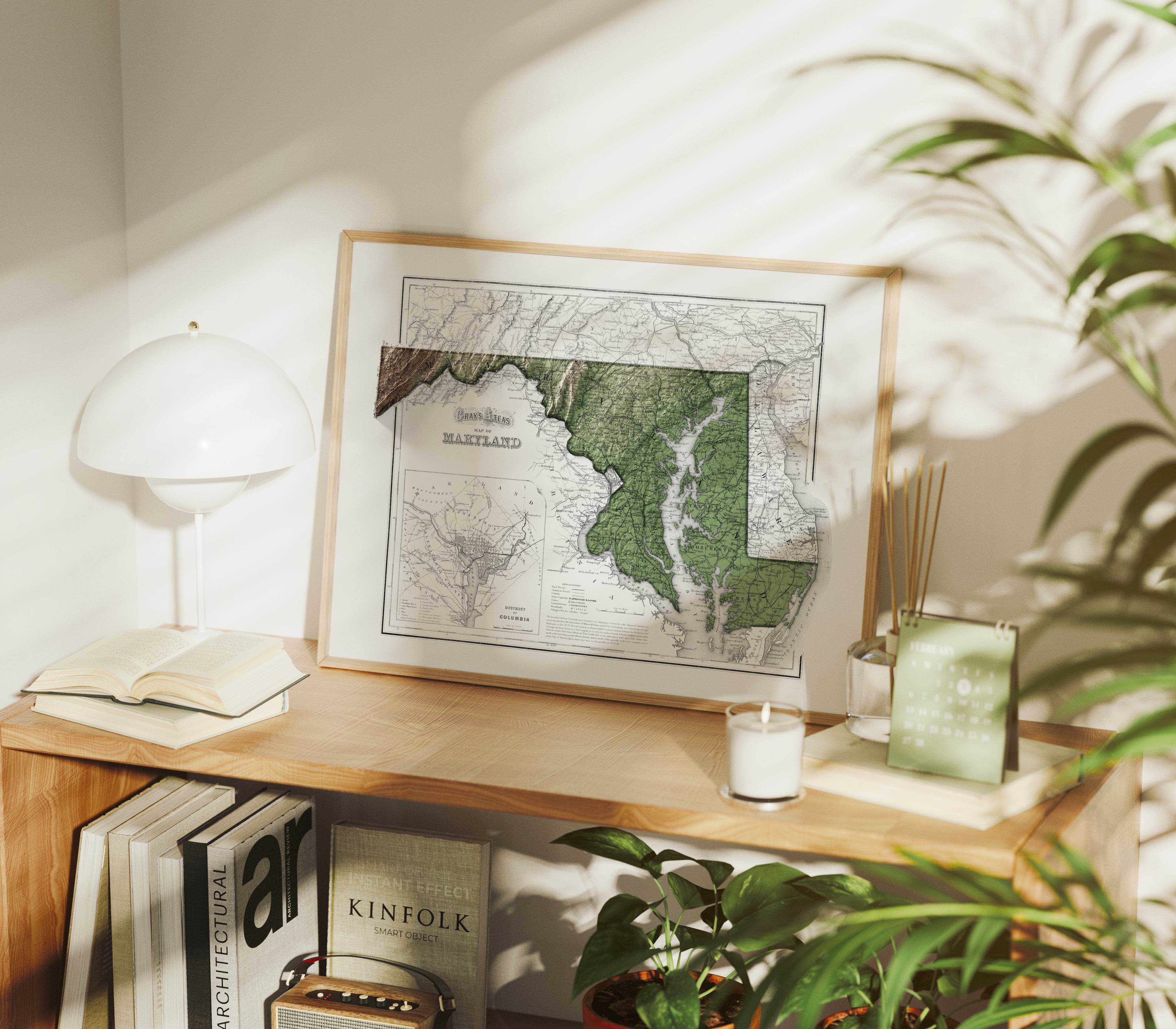 Maryland Map Print – 1873 Vintage Edition