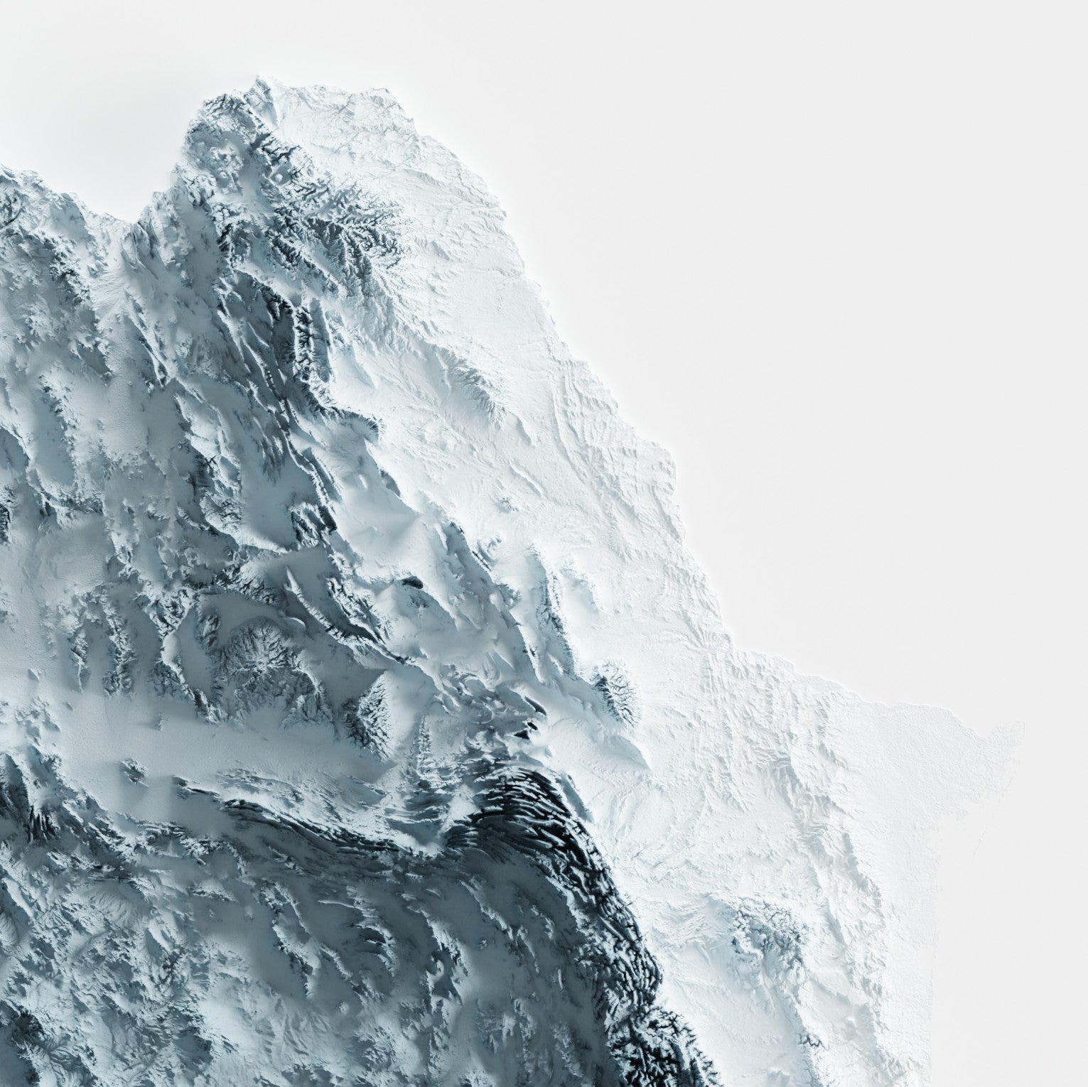 Mexico Map Print – Minimalist Elevation Design (White Style)