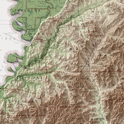 Mississippi Map Print – 1959 Vintage Edition
