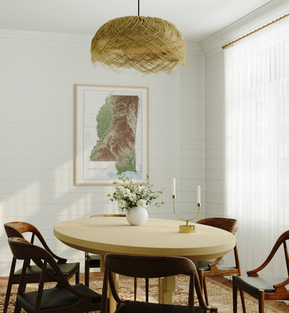 Mississippi Map Print – 1959 Vintage Edition