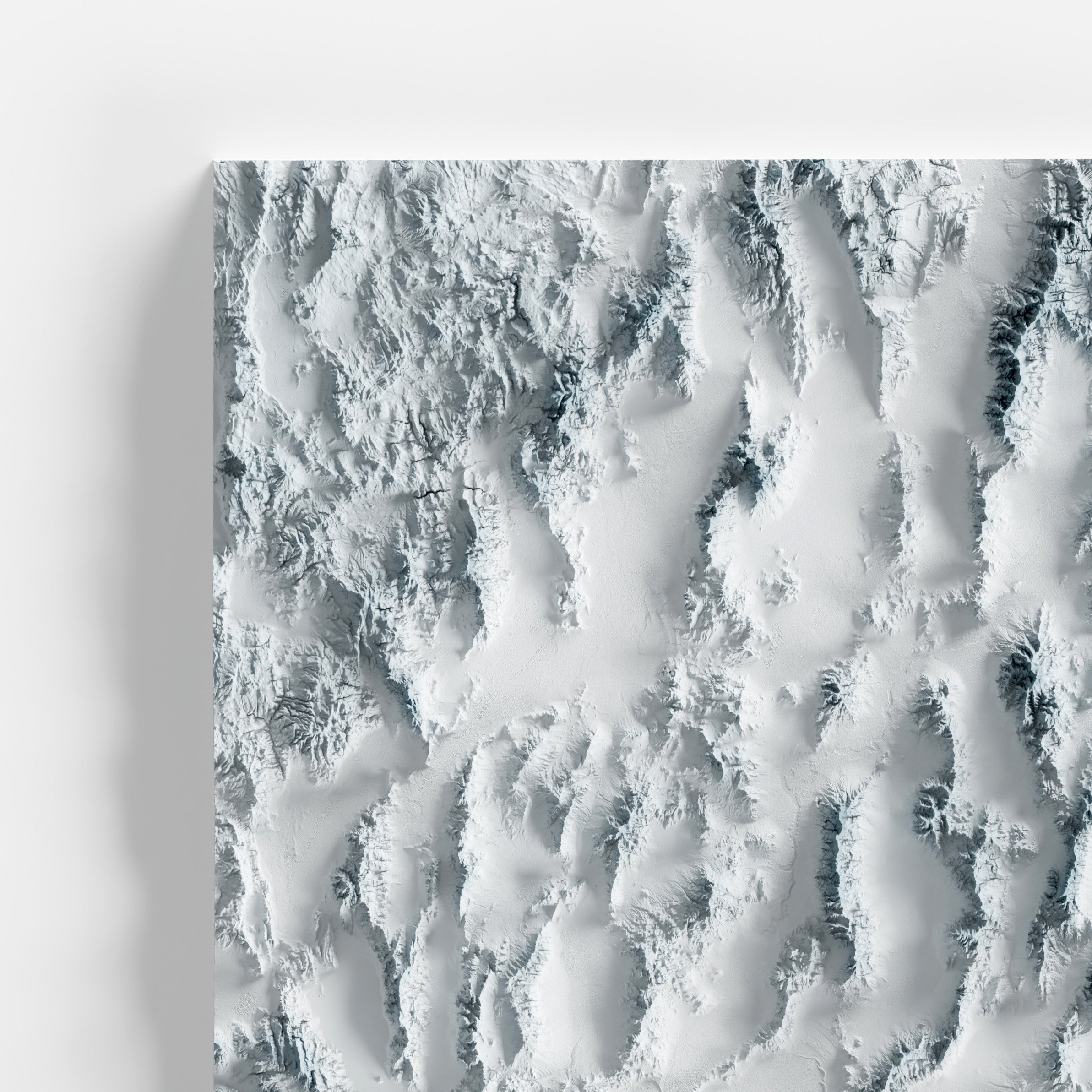 Close-up of minimalist topographic map poster of the US State of Nevada