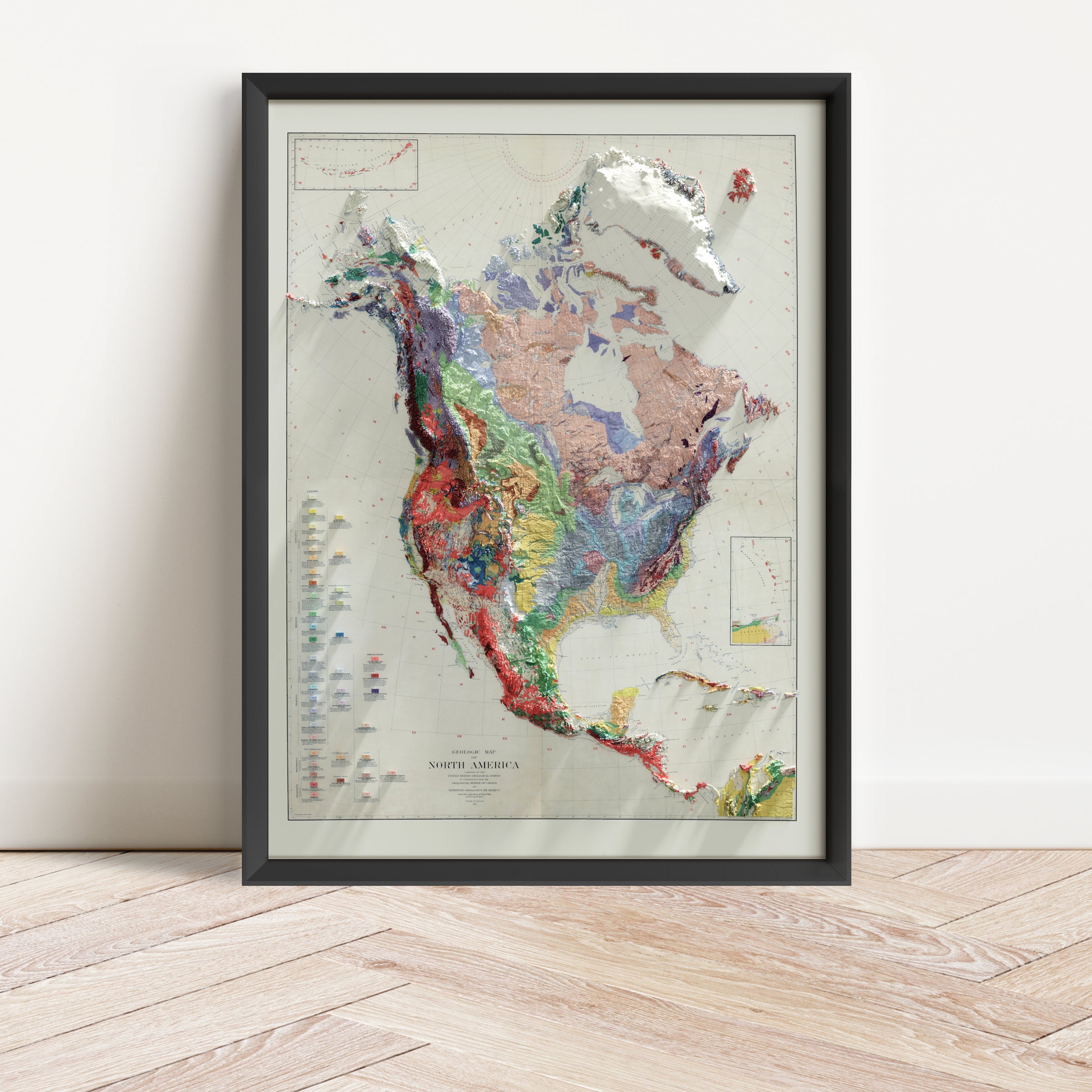 North America Geological Map Print – 1911 Vintage Edition