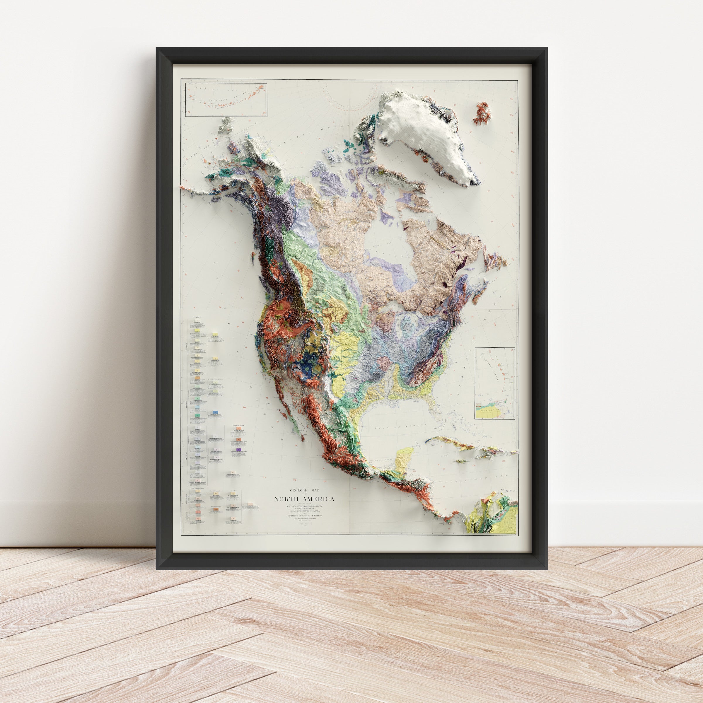 North America Geological Map Print – 1911 Vintage Edition